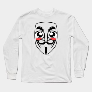 "Anonymous Mask: A design of resistance, freedom and humor" Long Sleeve T-Shirt